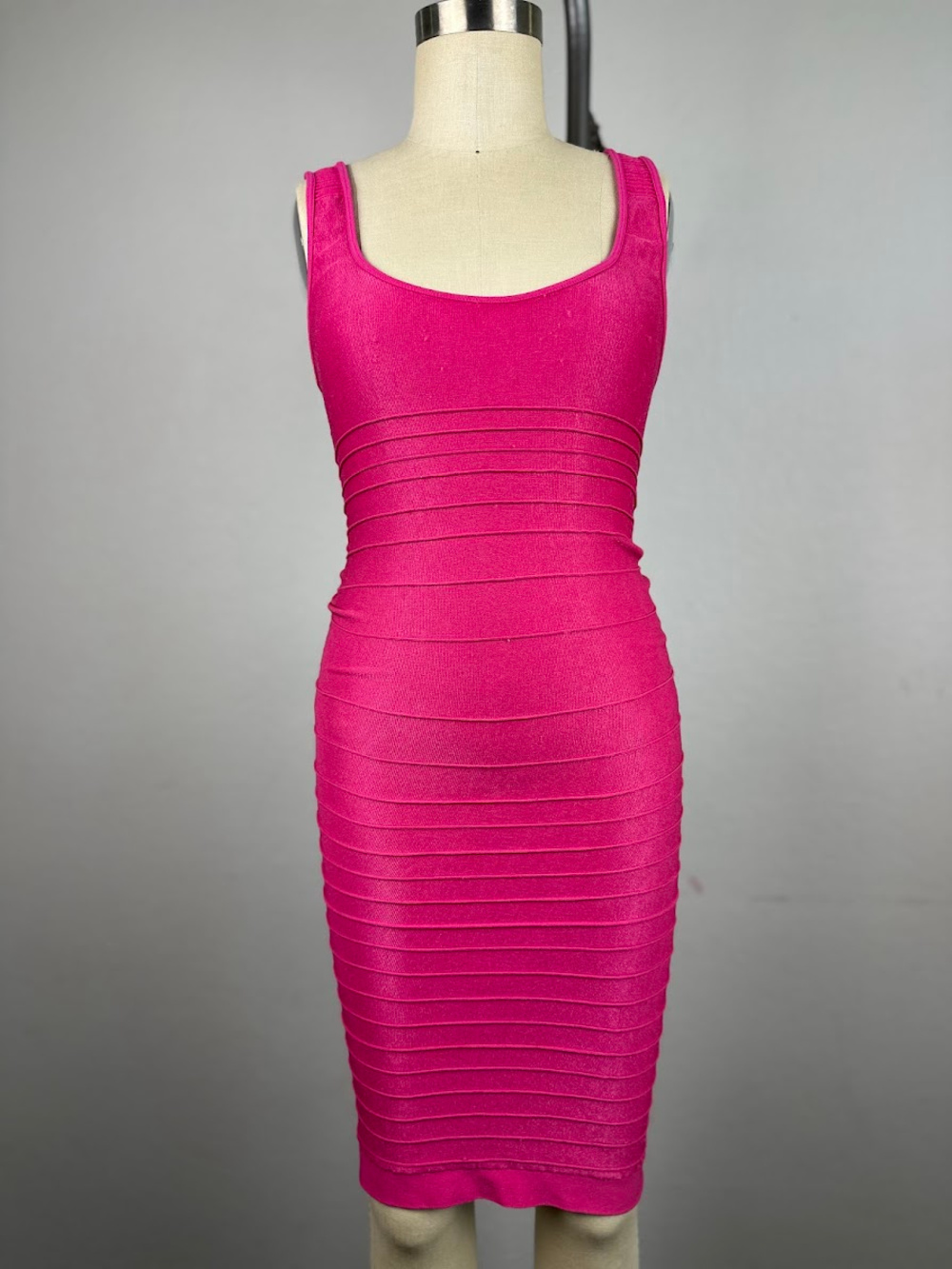 Bebe Pink Bodycon Cutout Dress Ruched Stretch Size Small
